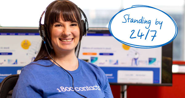 Associate waiting to help with contact order