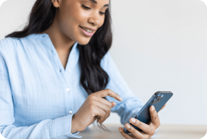 Woman looking at her laptop