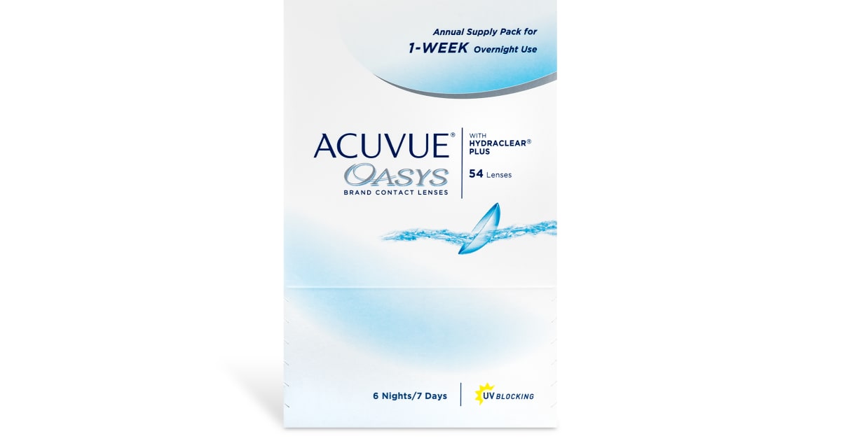 Acuvue Oasys Annual Pack for 1 Week Overnight Use 1800 CONTACTS