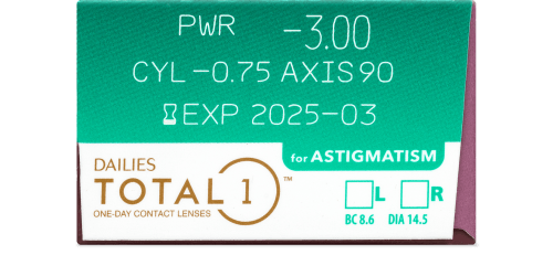 Dailies Total 1 For Astigmatism 30 Pack 1 800 Contacts