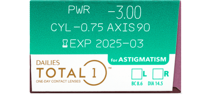 DAILIES TOTAL1® for Astigmatism