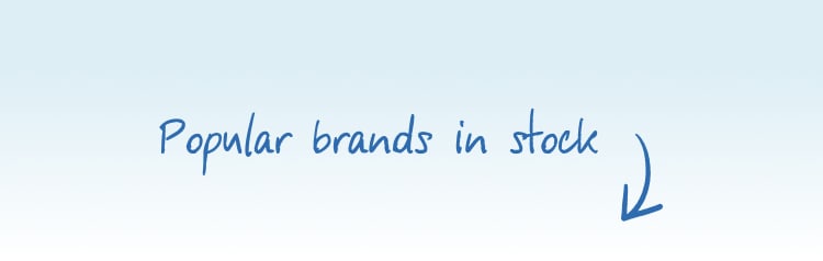 Popular brands in stock