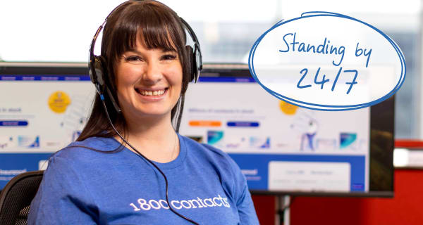 Associate waiting to help with contact order
