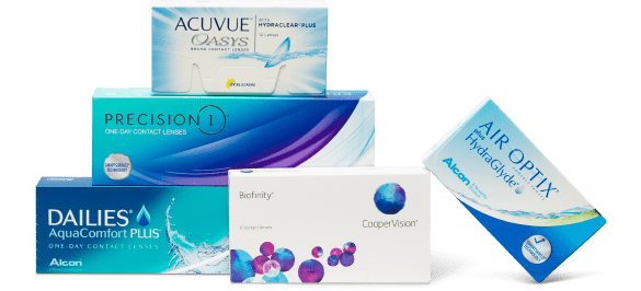 Stacked boxes of contacts