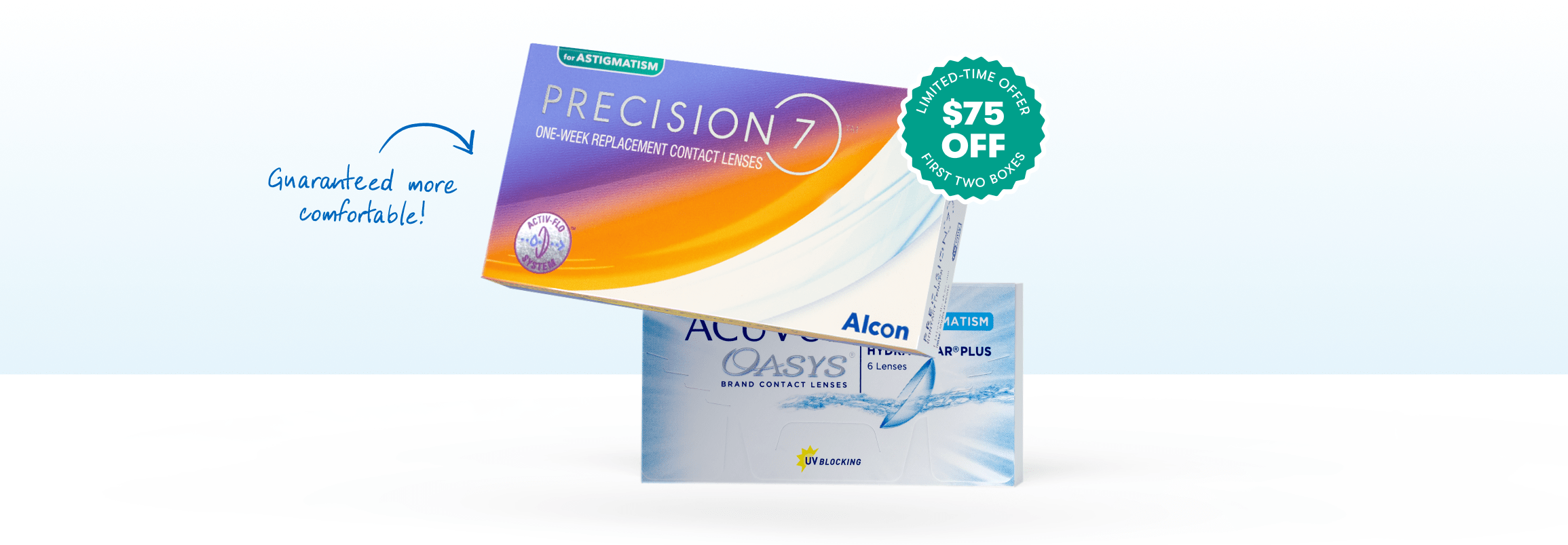 Box of Precision7 Astigmatism contacts