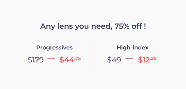 Any lens you need, 75% off!