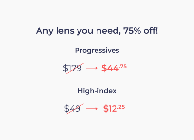 Any lens you need, 75% off!